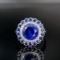 14k Gold 3.5 Ct Natural Tanzanite & Diamond Ring