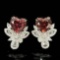 14k Gold 4.9 Ctw Natural Tourmaline & Diamond Earrings