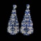 14k Gold 7.6 Ctw Natural Sapphire & Diamond Earrings