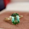 14k Gold 4.0 Ct Natural Tourmaline & Diamond Ring