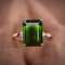 14k Gold 5.098 Ctw Natural Tourmaline & Diamond Ring