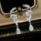 14k Gold 0.60 Ct Natural H Diamond Earrings