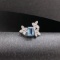 14k Gold 1.63 Ctw Natural Aquamarine & Diamond Ring