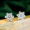 14k Gold 1.3 Ct Natural H Diamond Earrings