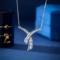 14k Gold 0.32 Ct Natural H Diamond Pendant( Without Chain )