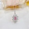 14k Gold 0.66 Ctw Natural Pink Diamond & Diamond Pendant( Without Chain )