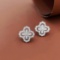 14k Gold 1.42 Ctw Natural H Diamond Earrings