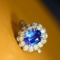 14k Gold 2.95 Ctw Natural Sapphire & Diamond Ring
