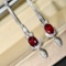 14k Gold 1.99 Ctw Natural Ruby & Diamond Earrings