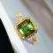 14k Gold 3.86 Ctw Natural Tourmaline & Sapphire Ring