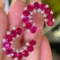 14k Gold 5.6 Ct Natural Ruby & Diamond Earrings