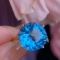 14k Gold 11.3 Ct Natural Topaz & Diamond Ring
