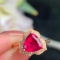 14k Gold 1.8 Ct Natural Tourmaline & Diamond Ring