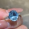 14k Gold 3.83 Ctw Natural Aquamarine & Diamond Ring