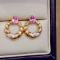 14k Gold 0.79 Ctw Natural Sapphire & Diamond Earrings