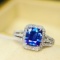 14k Gold 1.79 Ctw Natural Sapphire & Diamond Ring