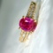 14k Gold 1.26 Ctw Natural Ruby & Diamond Ring