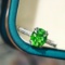 14k Gold 1.24 Ctw Natural Tsavorite & Diamond Ring