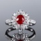 14k Gold 1.61 Ctw Natural Ruby & Diamond Ring