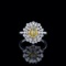 14k Gold 2.11 Ctw Natural Cat's?Eye & Diamond Ring/pendant( Without Chain )