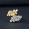 14k Gold 3.06 Ctw Natural Yellow Diamond & Diamond Ring
