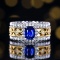 14k Gold 1.56 Ctw Natural Sapphire & Diamond Ring
