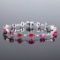 14k Gold 5.18 Ctw Natural Ruby & Diamond Bracelet