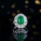 14k Gold 4.2 Ct Natural Emerald & Diamond Ring