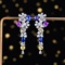14k Gold 10.06 Ctw Natural Sapphire & Sapphire Earrings