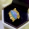 14k Gold 2.31 Ctw Natural Opal & Diamond Ring