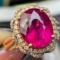 14k Gold 5.78 Ct Natural Tourmaline & Diamond Ring