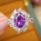 14k Gold 2.81 Ctw Natural Sapphire & Diamond Ring