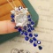14k Gold 7.39 Ctw Natural Sapphire & Diamond Brooch/pendant( Without Chain )