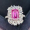 14k Gold 3.31 Ctw Natural Sapphire & Diamond Ring/pendant( Without Chain )