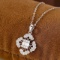 14k Gold 0.36 Ctw Natural H Diamond Pendant( Without Chain )