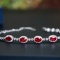 14k Gold 3.00 Ctw Natural Ruby & Diamond Bracelet