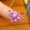 14k Gold 1.96 Ctw Natural Sapphire & Diamond Necklace