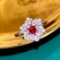 14k Gold 0.32 Ct Natural Ruby & Sapphire Ring