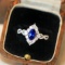 14k Gold 1.66 Ctw Natural Sapphire & Diamond Ring