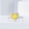 14k Gold 0.50 Ct Natural Yellow Diamond & Diamond Ring