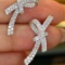 14k Gold 0.86 Ct Natural H Diamond Earrings