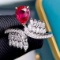 14k Gold 1.09 Ct Natural Ruby & Diamond Ring