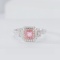 Gia Certified 14k Gold 0.63 Ctw Natural Pink Diamond & Diamond Ring