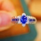 14k Gold 1.11 Ctw Natural Sapphire & Diamond Ring