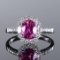 14k Gold 2.28 Ctw Natural Padparadscha Sapphire & Diamond Ring