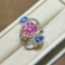 14k Gold 2.56 Ctw Natural Sapphire & Sapphire Ring