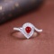 14k Gold 0.73 Ctw Natural Ruby & Diamond Ring