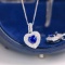 14k Gold 0.79 Ctw Natural Sapphire & Diamond Pendant( Without Chain )