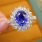 14k Gold 2.78 Ctw Natural Sapphire & Diamond Ring