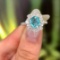 14k Gold 2.30 Ctw Natural Paraiba Tourmaline & Diamond Ring